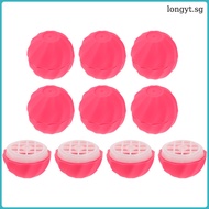 10Pcs Travel Lip Balm Sphere Containers Refillable Plastic Boxes Rosy for Storage  longyt
