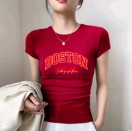 Double Lining Trendy Printed Basic Top Body Hugging Full Length Stretchable Womenswear Multicolor