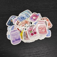 Contains 33 pcs of tin drawing paper stickers, aesthetic stickers, korean journal accessories