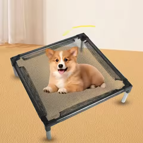 Pet Bed, Cat Dog Folding Camping Bed, Marching Bed, Portable, Detachable, Washable, All Season Cat K