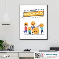 Motivational painting for office decoration - Everything can do it, do it happily - DL701