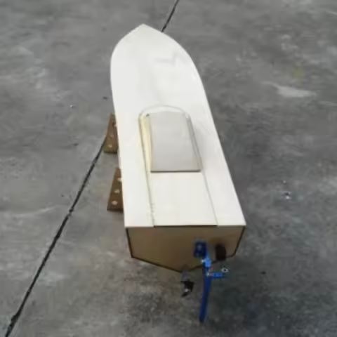 Wooden Ship Model DIY Handmade Boat Model Kit O-shaped Speedboat Boat Handmade Components Basswood B