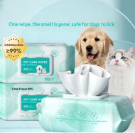 Pet Wipes For Dogs Cats Eye Cleaning Remove Tears Wipes Disposable Gloves Fragrance Universal Wipes 