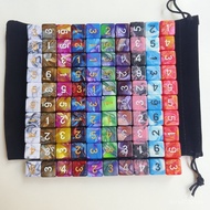 6-Color Right-Angle Dice Mathematics 16MM Game Two-Color Six-Sided Digital Dice Early Teaching Aids 