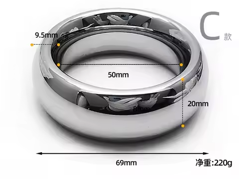 Stainless Steel Weighted Penises Ring Locking Male Penician Erection Cock Bondage Exerciser Stimolat
