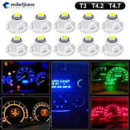NOBELJIAOO 10Pcs Car Interior Indicator Lights Wedge Dashboard Warming Instrument Light T3 LED T4.2 