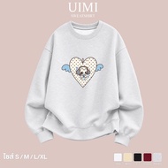 (COD) UIMI Oversize Round Neck Sweater Suitable For All Genders Heart Pattern With Wings And Headpho