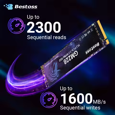 Bestoss M2 2280 NVMe SSD M.2 PCIe3.0x4 SSD 128G 256GB 512GB 1TB 2TB Solid State Drive Internal Hard 