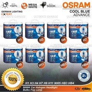 Osram Cool Blue Advance H1 H3 H4 H7 H8 H11 HB3 HB4 Headlight Bulb 5000K White Light Fog Lamp Mentol Lampu Bulbs