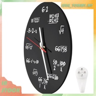 [99MY]Math Wall Clock , Math Formulas Clock Quiz Clock in Black and White  Math Equation Clock for H
