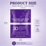 new 3D Hyaluronic Acid Collagen Mask, Moisturizing Hair Care Repair Care, Suitable for Dyeing, Permi