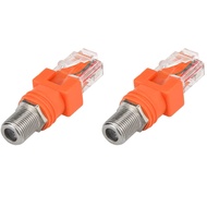 Coaxial to Ethernet Adapter, 2 Pack Coax F Female to RJ45 Male Converter UIInosoo Only for Test Equi