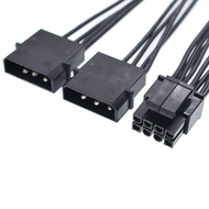 8 Pin (6+2)/(4+4) to 2x Dual 4 Pin molex power converter cable 8pin PCIe Mining GPU PC