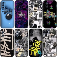 OPPO F5 A73 2017 F7 F9 F9 Pro A7X F11 A9 2019 F11 Pro F17 TPU Spot black phone case Creative Stüssy trendy brand