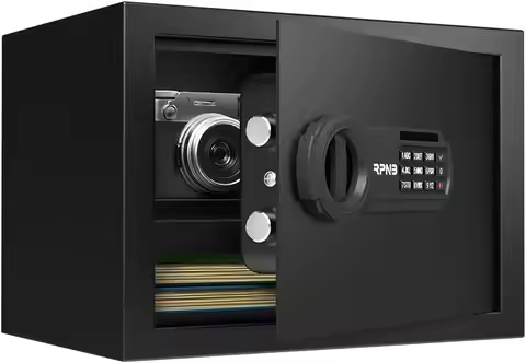 Deluxe Safe and Lock Box,Digital Keypad Safe Box,Steel Alloy Small Safes, Keypad Lock,Perfect for Ho