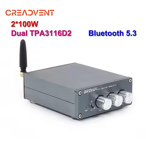 2*100W Bluetooth 5.3 Dual TPA3116D2 Digital Audio Power Amp NE5532 Equalizer HiFi Stereo Amplifier C
