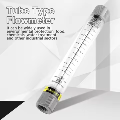 Liquid Flow Meter Water Meter Pipe Tubular Flow Meter Liquid Pipeline Flow Meter 0.5-5 GPM / 1.8-18 