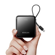 Kuulaa 10000mAh 35W พาเวอร์แบงค์ Powerbank Built-in Cable Fast Charging Power Bank and Type C Cable
