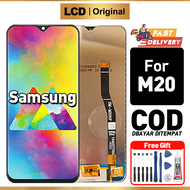 LCD SAMSUNG M20 Original Fullset Kompatibel Untuk ORI Glass Touch Screen Digitizer ori Asli