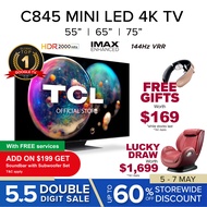 TCL C845 Mini LED Google TV 55 65 75 inch | HDR 10+ | 144 Hz VRR | IMAX Enhanced | Dolby Vision IQ | Dolby Atmos | Onkyo | MEMC