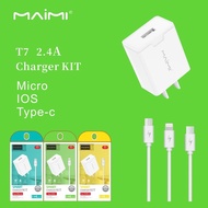 MAIMI T7 IOS 2.4A Charging Speed Original Smart Charger Kit