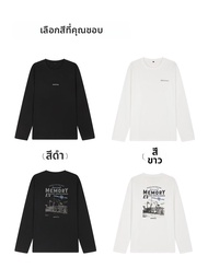 gxg.jeans | เสื้อยืดแขนยาวพิมพ์ลาย ทำจากฝ้าย
