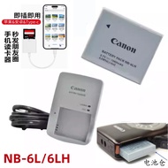 Suitable for Canon IXUS300 310HS D10 D20 Camera NB-6LH Battery Charger+Mobile Phone Card Reader