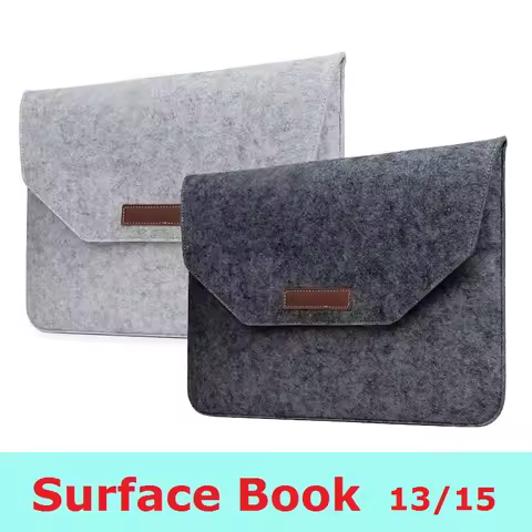 Soft Wool Felt Laptop Sleeve for Microsoft Surface Book Book 2 13.5'' 15'' Laptop Sleeve Case Pouch 