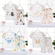 Size90-130 Girl Cartoon Short-sleeve two piece set kids Wear T-shirt Pants Girls Tshirt homewear Clo