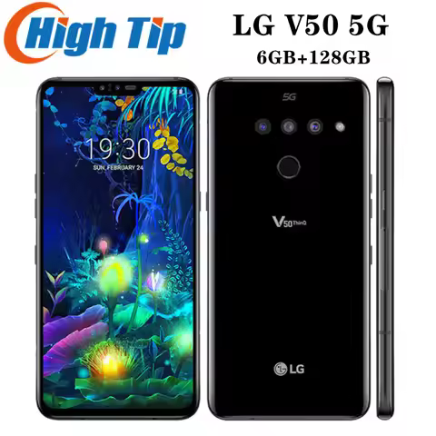 Unlocked Original LG V50 V500N V450PM ThinQ 5G LTE NFC Cell Phone 6.4' 6GB+128GB Dual Front Triple 3