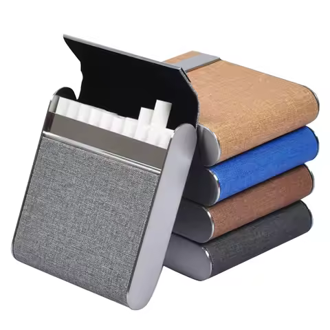 CHANCHAN Fashion Stainless Steel Cigarette Case Box for Man Business Cigarette Pouch Smoking Accesso
