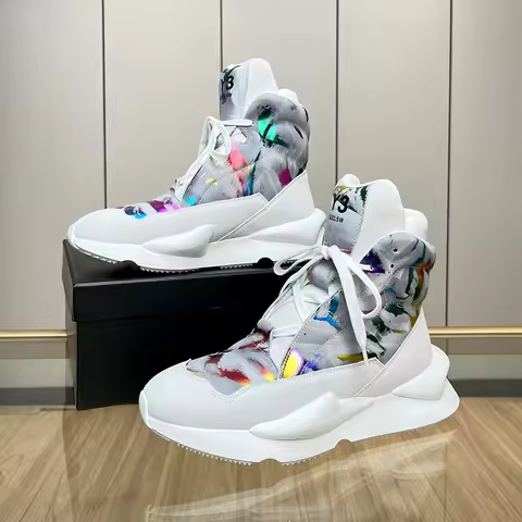 Crafted Men Women Casual Sneaker Cow Leather Unisex Winter Boots Round-toe Ankle Boots Woman High-to