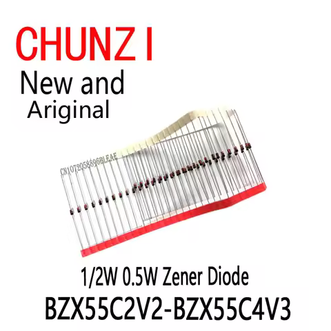 100Pcs Zener Diode New BZX55C2V2 BZX55C2V4 BZX55C2V7 BZX55C3V0 BZX55C3V3 BZX55C3V6 BZX55C3V9 BZX55C4