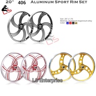 ✷406 Alloy Sport Rim 20inch Basikal Lajak  BMX (Sepasang)☛