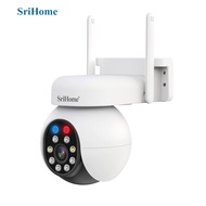 (5MP) SriHome SH052 CCTV Camera Wifi: 2K QHD (2560x1920p) H265 PTZ Two-Way Voice Night Vision - IP S