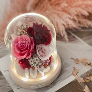 永生花康乃馨夜燈 雋永紅 永生花夜燈 母親節禮物