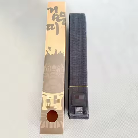 100% Cotton Taekwondo Black Belt with Box Worn Out Coach Master Black Belts Boutique Mooto Karate Bl