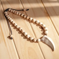 【原風藝站】陶製山豬牙項鏈 | 混色圓珠 | 原住民 族服 台灣印象