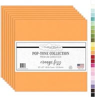 Orange Fizz Cardstock Paper - 12 x 12 inch 65 lb. Premium Cover - 25 Sheets from Cardstock Warehouse