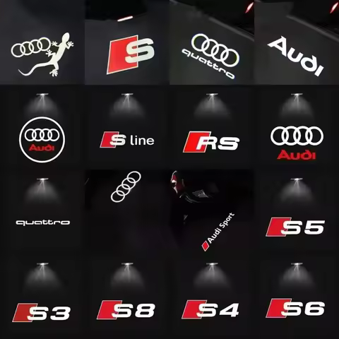 Car Door AUDI Welcome Light Led HD Projector Lamp For Audi A3 A4 B8 8P 8V A6 C7 A5 Q5 B7 B6 SLINE QU