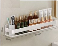 DDS - 免打孔浴室掛架、置物架【白色不銹鋼50cm】#N240_007_040