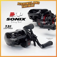EXP Sonix BC Reel SN151LS Baitcasting SW Casting Left Hand Fishing Reel Max Drag 8kg 195g Fishing