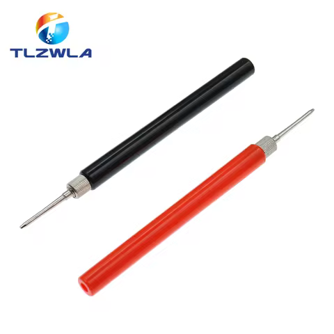 2PCS Insulated Test Meter Probe Insulated Test Probe Connector For Multimeter Stainless Steel Needle