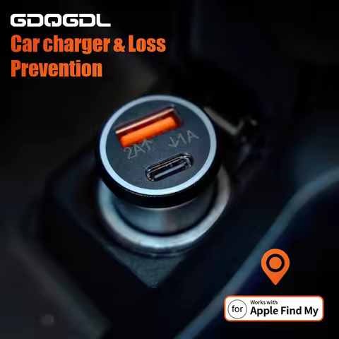 For Apple Official APP Anti-Loss GPS Tracker Global Positioning Smart Dual port USB Plug-in Car char
