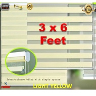 Zebra Blind Plain Colour  3 x 6 feet