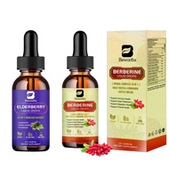 B BEWORTHS Elderberry Syrup | Black Elderberry Liquid Drop Zinc Quercetin Supplements for Immune Sup