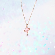 Creative personality design planet Saturn ring theme necklace Planet pendant collarbone necklace wom