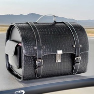 IBX Motorcycle Bag Motorcycle Tail Bag Retro Leather Tail Box Large Tail Bag Large Capacity Universa