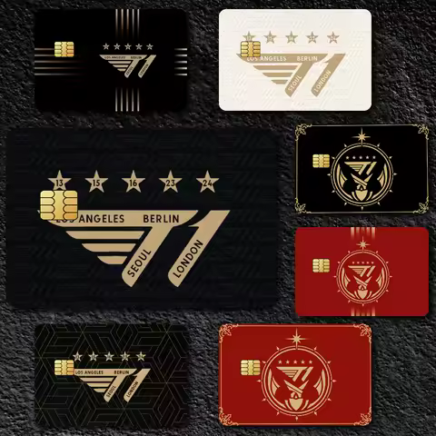 SK Telecom T1 Faker LOL Fashion Waterproof Scratch Pattern New Stickers Decoration 4 PCS Card Cover