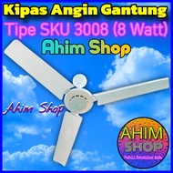 SKU 3008 Shukaku Kipas Angin Gantung 8 Watt Mini Fan 3 Baling-Baling Adem Ceiling Hanging Fan Pakai Kabel Listrik – Putih